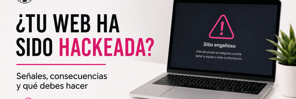 Imagen de portada sobre una web WordPress hackeada en Cantabria, con señales de alerta, consecuencias y soluciones para proteger el sitio.